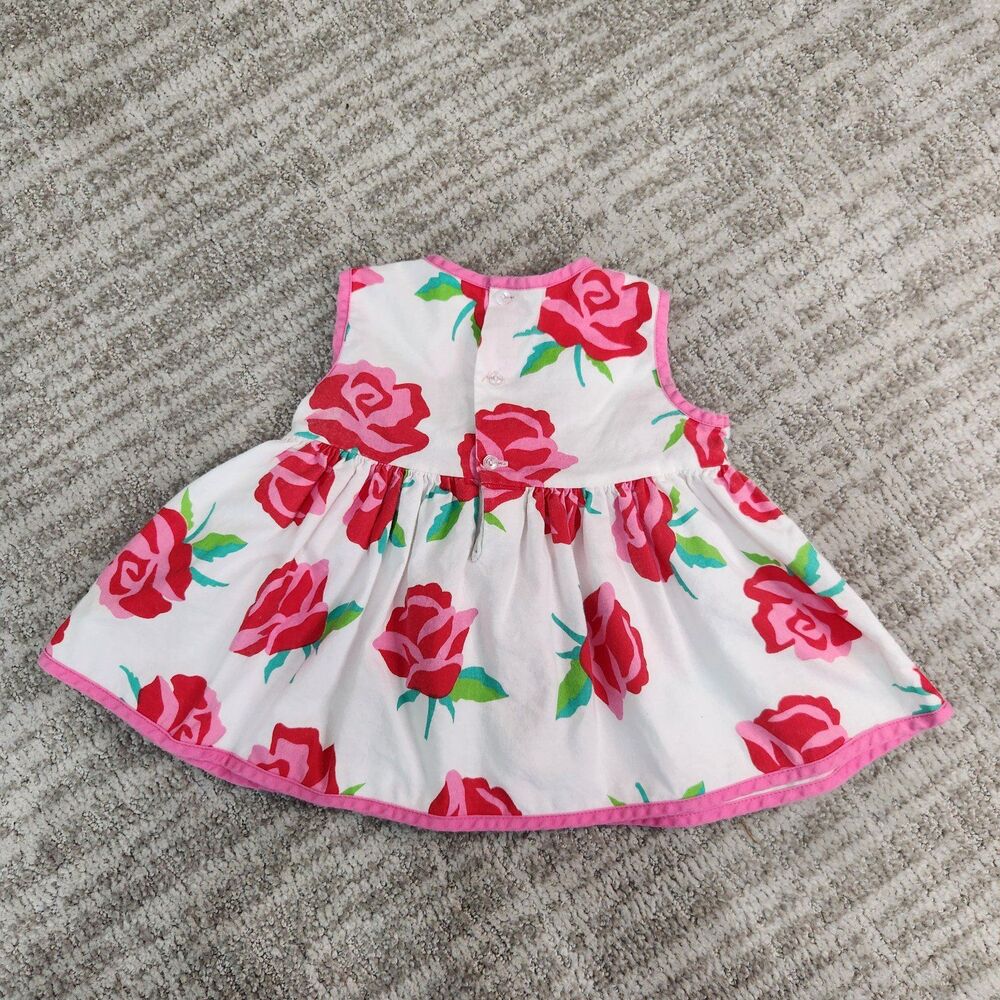 Girls Rose floral rose vintage tank swing top size 18 months - Picture 10 of 11